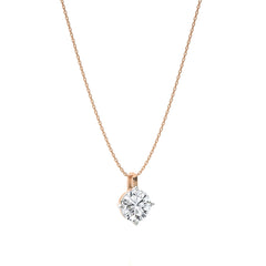 1 CT. Solitaire Round  Natural Diamond Pendant