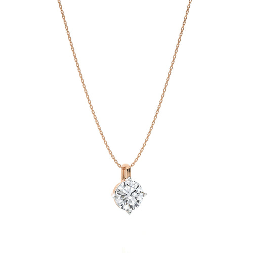 1 CT. Solitaire Round  Natural Diamond Pendant