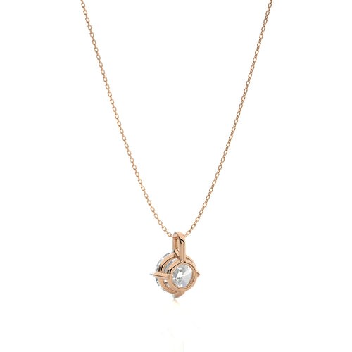 1 CT. Solitaire Round  Natural Diamond Pendant