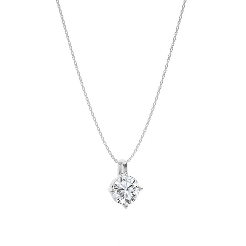 1 CT. Solitaire Round  Natural Diamond Pendant