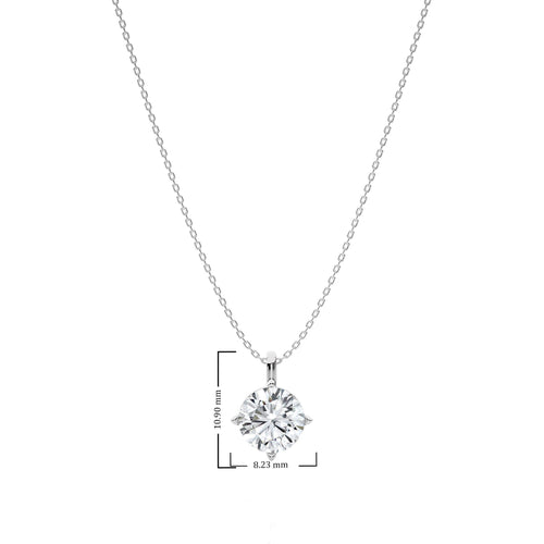 1 CT. Solitaire Round  Lab Created Diamond Pendant