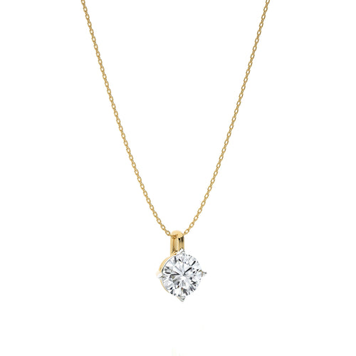 1 CT. Solitaire Round  Lab Created Diamond Pendant