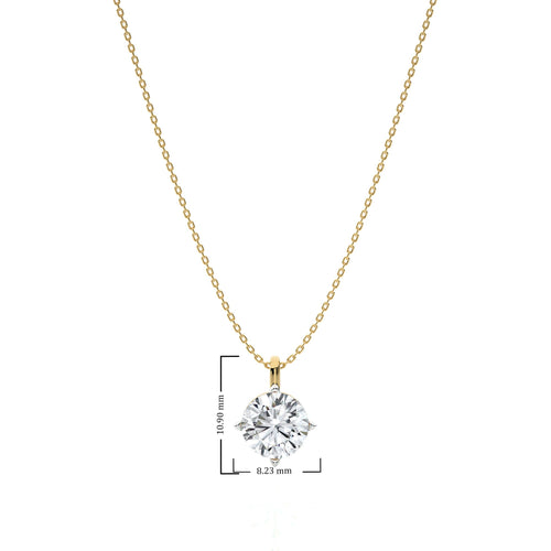 1 CT. Solitaire Round  Natural Diamond Pendant