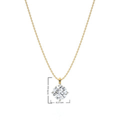 1 CT. Solitaire Round  Lab Created Diamond Pendant