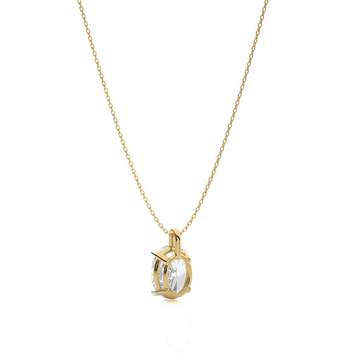 1 CT. Solitaire Oval  Lab Created Diamond Pendant