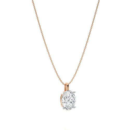 1 CT. Solitaire Oval  Lab Created Diamond Pendant