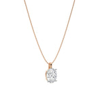 1 CT. Solitaire Oval  Natural Diamond Pendant