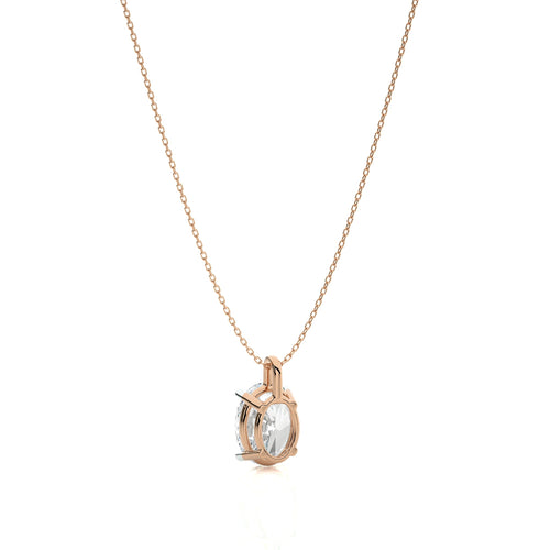1 CT. Solitaire Oval  Natural Diamond Pendant