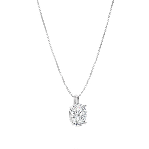 1 CT. Solitaire Oval  Natural Diamond Pendant
