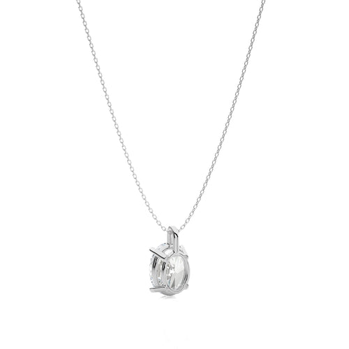 1 CT. Solitaire Oval  Lab Created Diamond Pendant