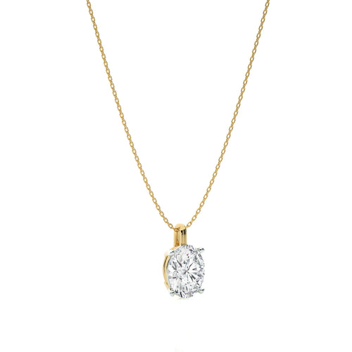 1 CT. Solitaire Oval  Natural Diamond Pendant