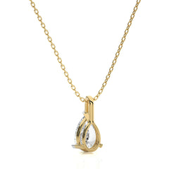 1 CT. Solitaire Pear Natural Diamond Pendant