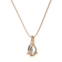 1 CT. Solitaire Pear Natural Diamond Pendant