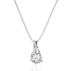 1 CT. Solitaire Pear Lab Created Diamond Pendant