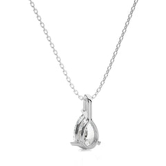 1 CT. Solitaire Pear Natural Diamond Pendant