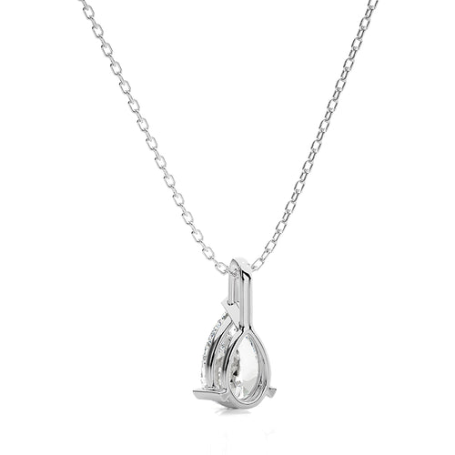 1 CT. Solitaire Pear Lab Created Diamond Pendant