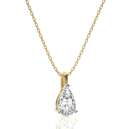 1 CT. Solitaire Pear Natural Diamond Pendant