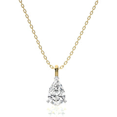 1 CT. Solitaire Pear Natural Diamond Pendant