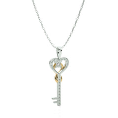 1/4 CT. The Infinity Heart Key Lab Created Diamond  Pendant