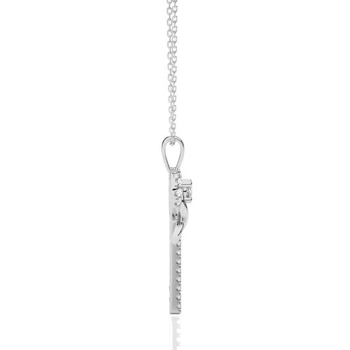 1/4 CT. The Infinity Heart Key Lab Created Diamond  Pendant