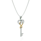 1/4 CT. The Infinity Heart Key Lab Created Diamond  Pendant