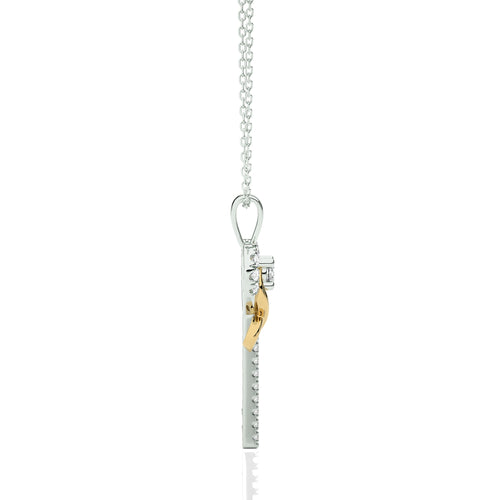 1/4 CT. The Infinity Heart Key Lab Created Diamond  Pendant