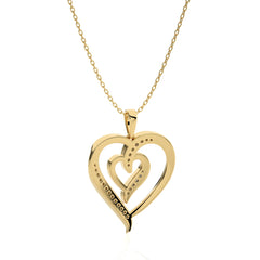 1/8 CT. Adorned Twin Heart Lab Created Diamond Pendant.