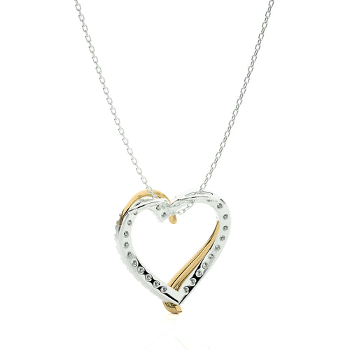1/2 CT. Pure Affection Real Gold Heart Lab Created Diamond Pendant