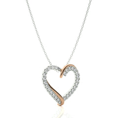 1/2 CT. Pure Affection Real Gold Heart Lab Created Diamond Pendant