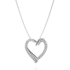 1/2 CT. Pure Affection Real Gold Heart Lab Created Diamond Pendant