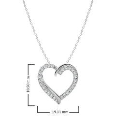 1/2 CT. Pure Affection Real Gold Heart Lab Created Diamond Pendant