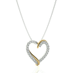 1/2 CT. Pure Affection Real Gold Heart Lab Created Diamond Pendant