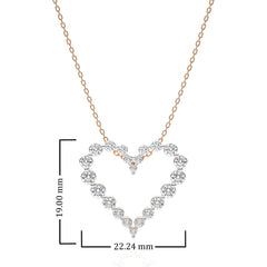 1 CT. The Sparkling Heart Lab Created Diamond Pendant