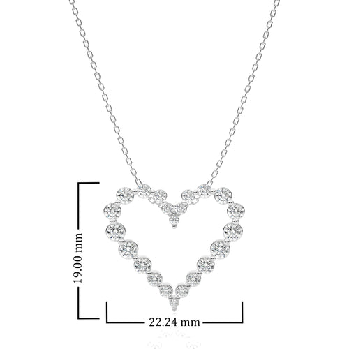 1 CT. The Sparkling Heart Lab Created Diamond Pendant