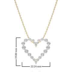 1 CT. The Sparkling Heart Lab Created Diamond Pendant