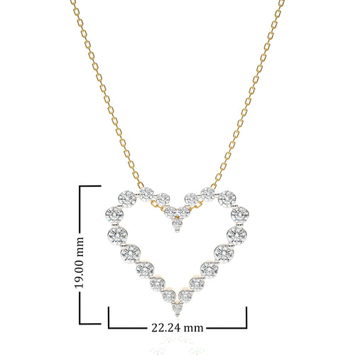 1 CT. The Sparkling Heart Lab Created Diamond Pendant