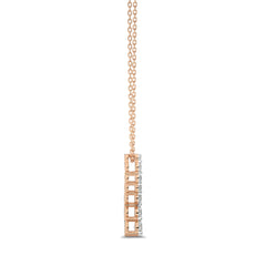 1/2 CT. Round Natural Diamond Journey Pendant