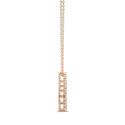 1/2 CT. Round Natural Diamond Journey Pendant