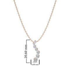 1/2 CT. Round Natural Diamond Journey Pendant