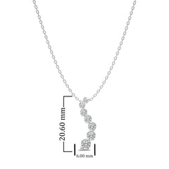 1/2 CT. Round Natural Diamond Journey Pendant