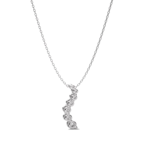 1/2 CT. Round Natural Diamond Journey Pendant