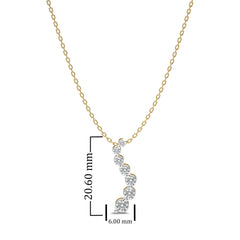 1/2 CT. Round Natural Diamond Journey Pendant