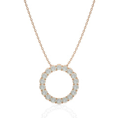 1/4 CT. Classic Open Circle Round Natural Diamond Pendant