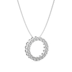 1/4 CT. Classic Open Circle Round Natural Diamond Pendant