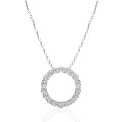 1/4 CT. Classic Open Circle Round Natural Diamond Pendant