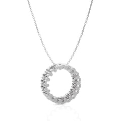 1/4 CT. Classic Open Circle Round Natural Diamond Pendant