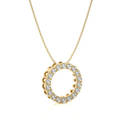 1/4 CT. Classic Open Circle Round Natural Diamond Pendant