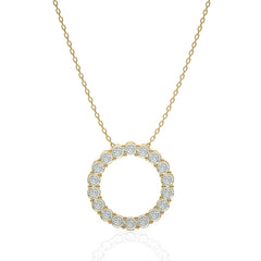 1/4 CT. Classic Open Circle Round Natural Diamond Pendant