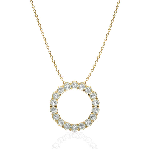 1/4 CT. Classic Open Circle Round Lab Created Diamond Pendant