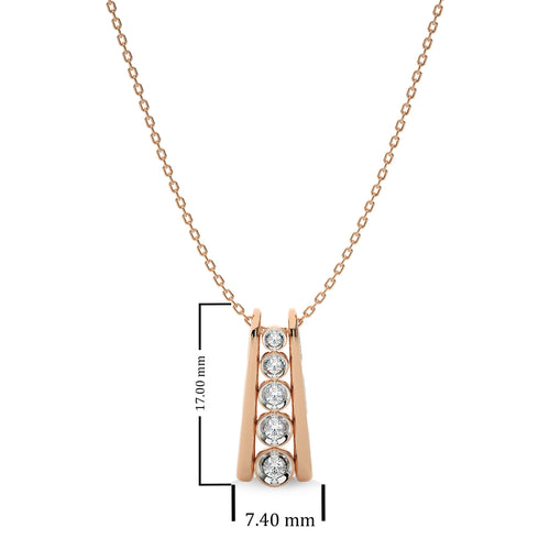 1/10 CT. Round Natural Diamond Pendant
